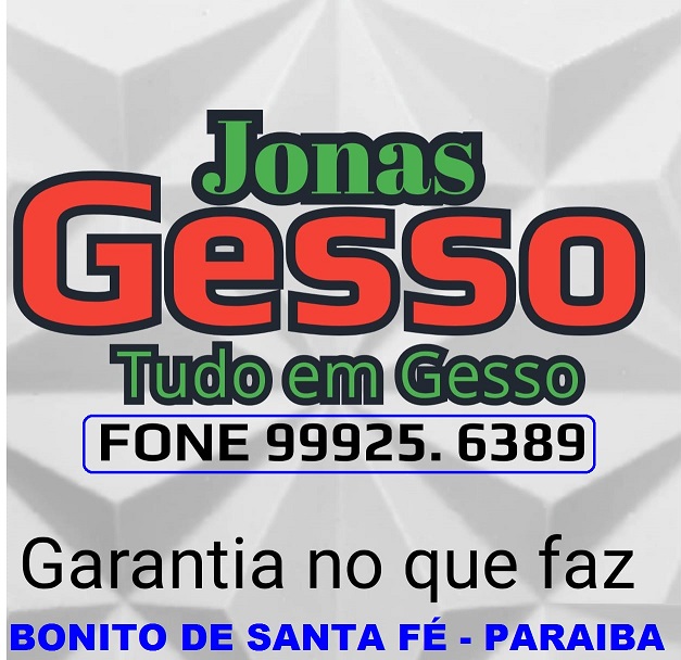 Jonas Gesso-Peça orçamentos pôr forro gesso 3D em Bonito de Santa Fé e Região