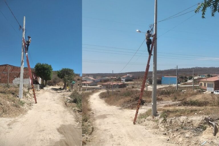 MISSÃO COMPRIDA- SEGUE O TRABALHO-PREFEITURA DE MONTE HOREBE INSTALA KITS COMPLETO DE ILUMINAÇÃO NA COMUNIDADE DO ANTIGO MAMOEIRO