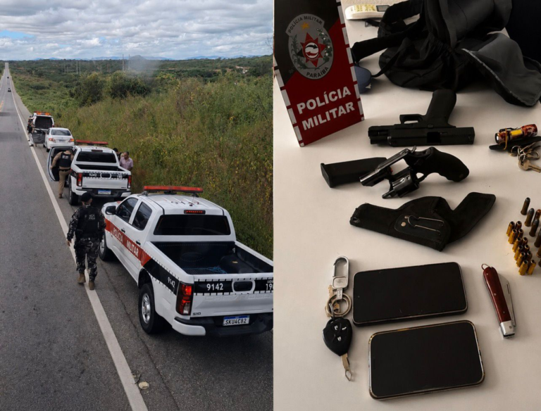 PM prende quatro suspeitos e apreende armas após homicídio em Triunfo